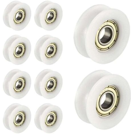 10 STÜCKE ODER Nylon Kunststoff Eingebettet 608 Lager Rillenkugeln 6 30 10mm Führungsrolle