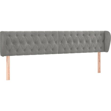 Maison Exclusive - Kopfteil mit Ohren Hellgrau 203x23x78/88 cm Sa (1/5)