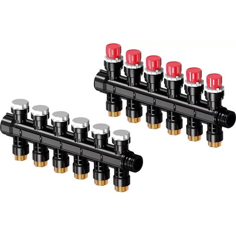 Uponor Vario PLUS Collettore con valvola LS 6X 3/4 Euro, 1030582