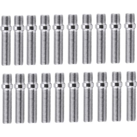 Kit de Conversion de Goujons, Goujons de Roue Allongés M12x15 20pcs Conversion de Goujons de Roues Allongées de 50 Mm Adaptateur à Vis 12x1,5 à 12x1,5 Adapté au Kit de Conversion de Goujons de Ro (1/5)
