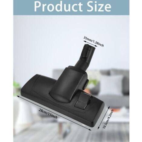 Brosse d'aspirateur pour Miele série C3 Complete & C1,C2,C3 Compact –EcoLine (Plus),PowerLine,35mm Brosse à aspirateur Universelle, commutable avec dispositif de verrouillage et de stationnement (1/4)