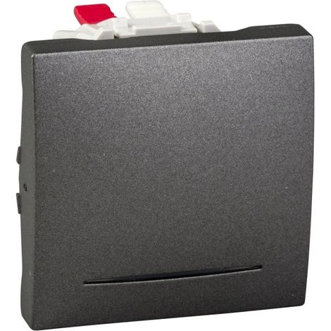 Interrupteur va-et-vient témoin Unica 10A connexion rapide 2 modules graphite (MGU3.203.12S)