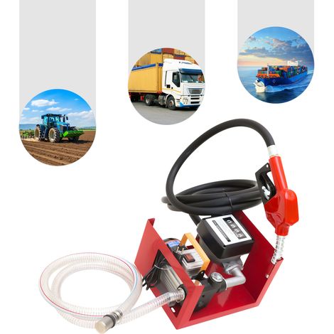 YISSALE - Diesel Transferpumpe Kit 550W 220V, 60L/min elektrische Öl-/Kraftstoff-/Dieselpumpe, 2800 U/min, 10m Förderhöhe, 3,5 bar, für Auto, Traktor, Bagger, Landwirtschaft (1/5)