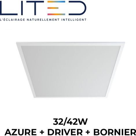 Panneau LED AZURE encastrable 32/42W 3840 à 5040lm IP44 avec bornier et driver - type de plafonnier led - Plafonnier 32W à 42W - 3840 à 5040lm - 4000K