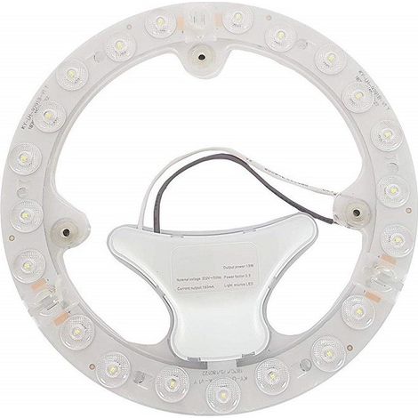 TrAdE Shop Traesio - Circolina Led Attacco Magnetico 12w 1650 Lumen 15 Led Bianco Freddo 6500k Circolare -