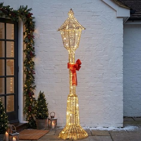 5ft Glittering Gold Christmas Lamp-post Light (1/2)