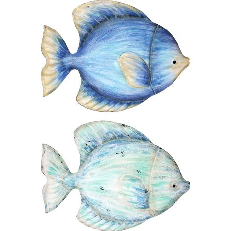 Metallfischfigur 2U – Nautische und aquatische Dekoration