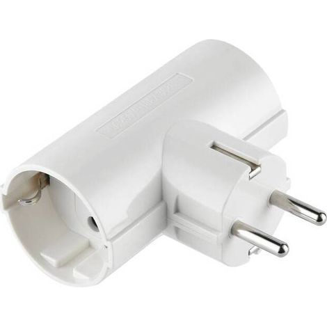 ADATTATORE SPINA SCHUKO A  2 PRESA SCHUKO LATERALI