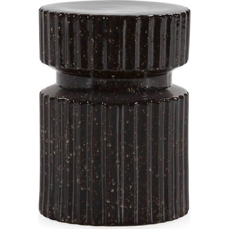 Tabouret en céramique marron foncé - Marron foncé (1/4)