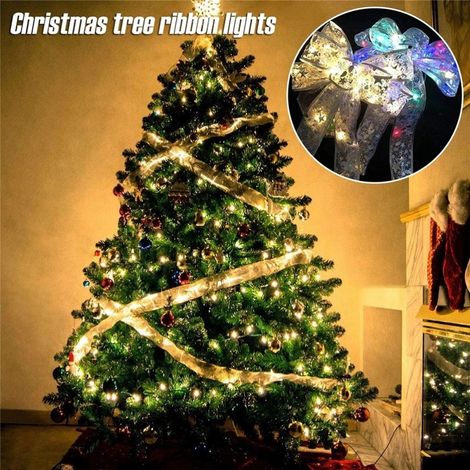 Guirlande lumineuse de Noël ruban LED, batterie, décoration intérieure/extérieure, sapin, fête, vacances (1/5)
