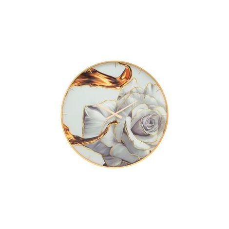 WALL CLOCK GLASS ROSE CM Ø 80X5 (1/5)