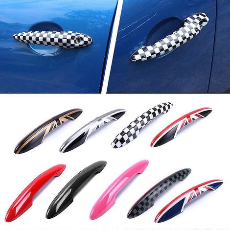 Lot de 2 enjoliveurs décoratifs pour poignées de porte intérieures de voiture MINI Cooper R50 R56 R60 (1/4)