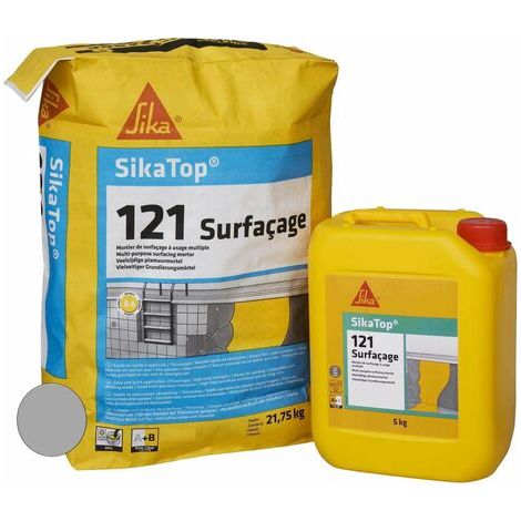 Mortero bicomponente SIKA Sikatop 121 Revestimiento - Gris - 26,75kg