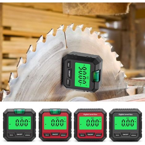 Mini Inclinomètre Numérique Rapporteur/Inclinomètre/Niveau 3 En 1 Angle Mètre / Jauge Biseautée 90° Boîte De Niveau Numérique Pour 4 X 90 Degrés Plage De Mesure (1/5)