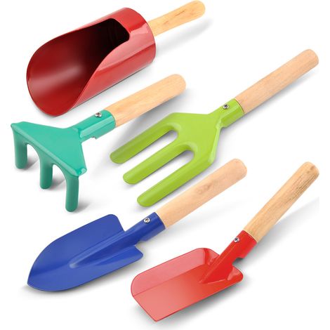 Ensemble de Jardinage pour Enfants, 5 pièces Mini Ensemble d'outils de Jardinage pour Enfants Plantes d'extérieur Outils de Bricolage Kit d'outils de Plantation de Jardin pour Enfants (1/5)
