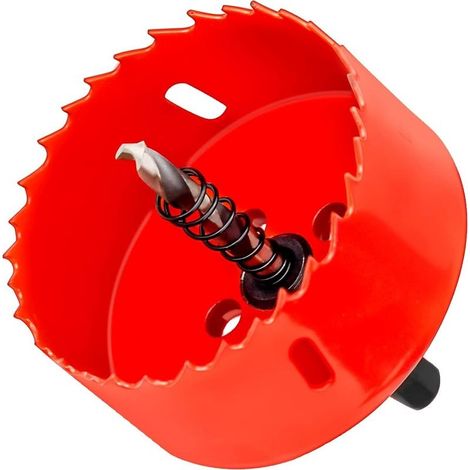 Scie cloche bimétallique 75mm – Pour métal mince, PVC, gypse, bois – Profondeur de coupe 37mm – Compatible avec porte-outil triangulaire (1/5)