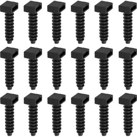 GDHZS- Lot de 200 Supports de Vis de Maçonnerie pour Serre-câbles- Tampons de Fixation en Nylon à Encliqueter dans le Mur- Compatibles avec des Serre-câbles (1/5)