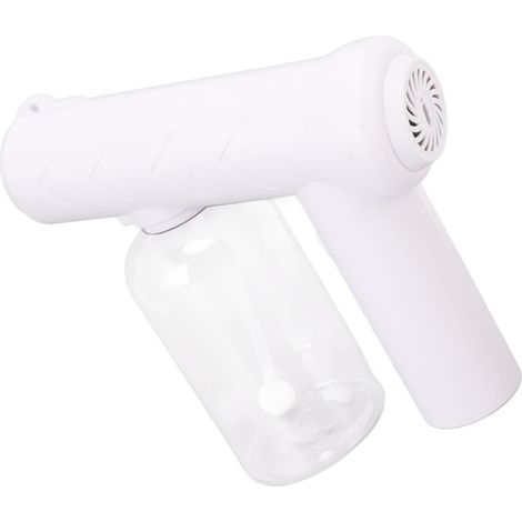 Wiederaufladbarer, tragbarer Nano-Reinigungsspray mit blauem Licht, 380 ml, weiß, für Zuhause, Garten und Schule (1/5)