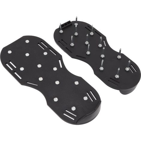 Chaussures de Scarification pour Jardin - Aérateur de Sol à Piques Universel pour Pelouse et Terrasse - Taille Réglable, 29.5 cm, 26 Clous, 677g (1/4)