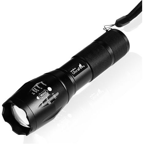 Extrem leistungsstarke LED-Taschenlampe, 2000 Lumen, IP65 wasserdichte taktische Taschenlampe, zoombar, 5 Leuchtmodi, stoßfest und rutschfest für Camping, Wandern und Notfälle, [Energieklasse A++] (1/5)
