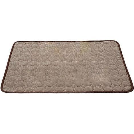 Chat d'été rafraîchissant pour petits, moyens et grands chats - Marron, Taille S, accessoires de refroidissement doux pour félin.