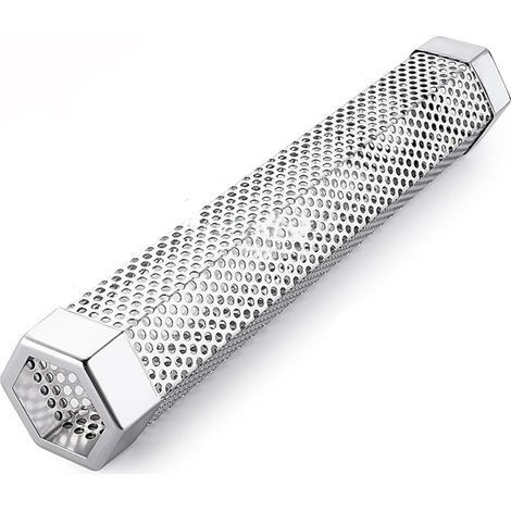 Tube de Fumage en Acier Inoxydable 31 cm – Générateur de Fumée pour Barbecue à Gaz, Charbon et Pellet, Accessoire BBQ Réutilisable pour Viande, Poisson, Fromage et Légumes (1/5)
