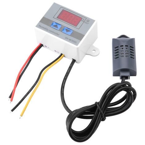 Contrôleur d'humidité numérique XH-W3005 – Plage 0-99% HR – Précision 0,1% – Alimentation 12V/24V/220V – Sortie directe (1/5)