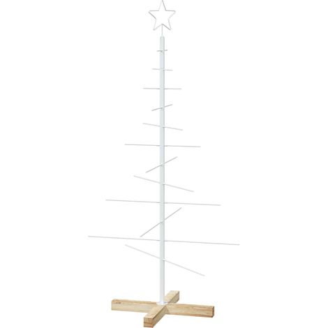 vidaXL Albero di Natale in metallo con supporto KUOPIO 120 cm Acciaio (1/5)