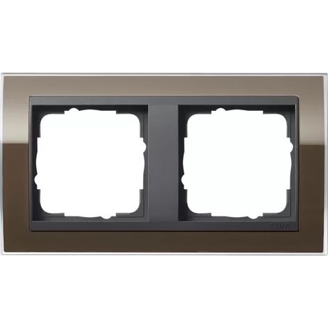 Gira Abdeckrahmen 2fach klar braun 0212768 (1/2)