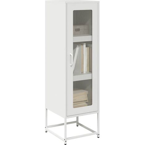 Highboard Weiß 36x39x123 cm Kaltgewalzter Stahl