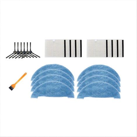 NALOOKAMIC Lot de 23 pièces pour aspirateur robot iLife DF45 V8S V80max X800 : filtre, brosse latérale et chiffon de rechange (1/4)