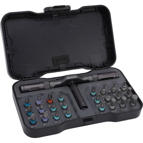 Jeffergarden Ensemble de tournevis à cliquet 24 en 1 avec aimant, outil de réparation mini multifonctionnel et précis, embouts inclus, poignée détachable pour meubles et ordinateurs (1/5)