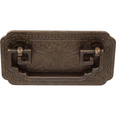 Antiker Schubladengriff, viereckiger Fledermausgriff im antiken chinesischen Retro-Stil, inklusive 2 Schrauben, für Schranktüren, Bronze (1/5)
