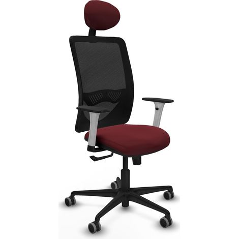 Chaise de bureau piqueras y crespo Zulema noir filet et similicuir (1/2)