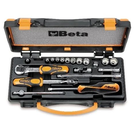 Clé à douille et jeu d'accessoires 1/4 beta 900mb/c19 - 19
