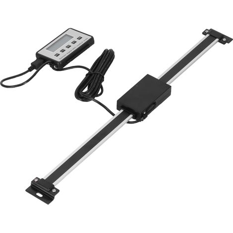 Règle linéaire numérique acier inox alu métrique impérial écran LCD pour tour 0-300mm avec base supports vis (1/5)