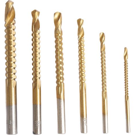 4 packs de 6 mèches à rainurer 3-8 mm – Foret à entailler le bois tendre – Perçage pour tourillons et chevilles