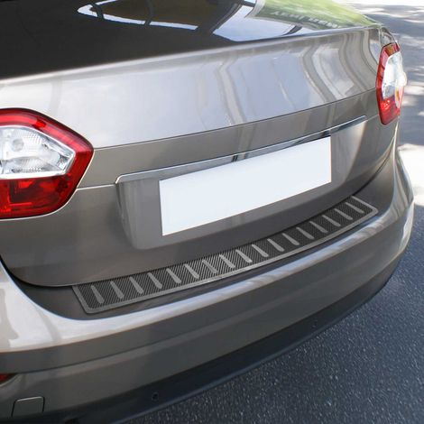OMAC Ladekantenschutz Stoßstangenschutz für Renault Fluence 2009-2012 Pre-FL – Edelstahl carbon foliert (1/5)