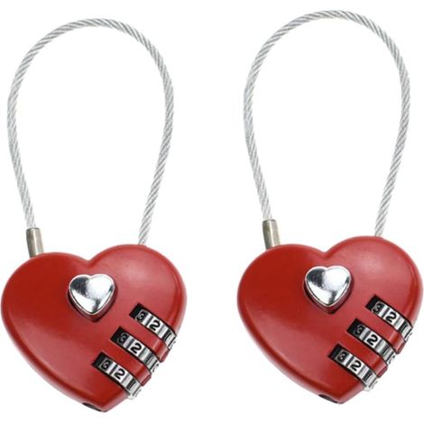 de 2 cadenas à bagages en alliage de zinc avec combinaison (1/5)