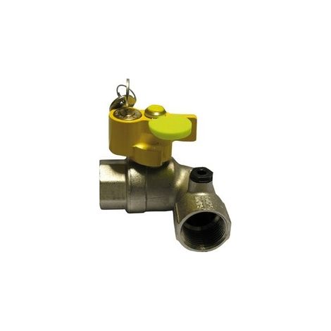 VALVOLA A SFERA GAS FF A SQUADRA CON SERRATURA Misura: 1"  DN 25