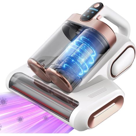 Aspirateur Anti Acariens, Aspirateur à Main avec Lumière UV-C Chauffage Fonction Filtre HEPA, Punaise de Lit Élimine 99,9% pour Matelas,Textiles,Meubles de Canapé (1/5)