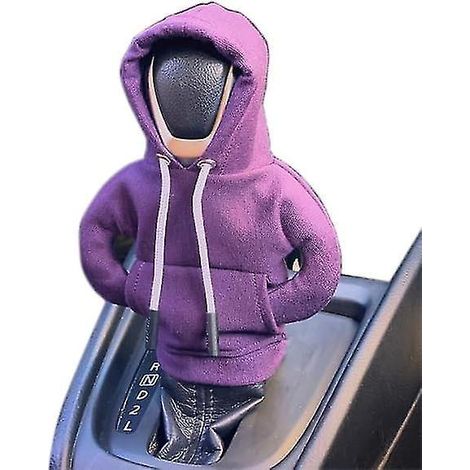 Schalthebelabdeckung mit Kapuze, Schalthebel-Hoodie, Schalthebelabdeckung mit Kapuze, Schalthebel-Hoodie, Auto-Schalthebel-Hoodie – Lila