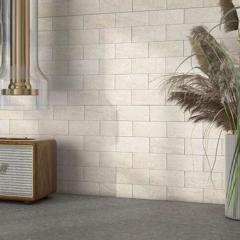 Carreaux muraux imperméables à décoller et à coller - Aspect marbre - Pour cuisine, salle de bain (10 feuilles,Beige) (1/5)