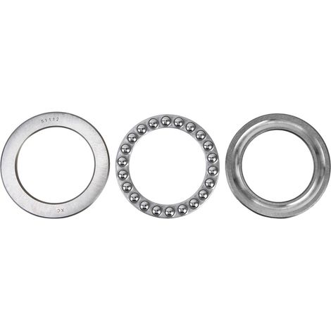 Satz mit 5 flachen Axial-Schubkugellagern aus Stahl, extra leichte Ausführung, Industriezubehör 51112 (1/5)