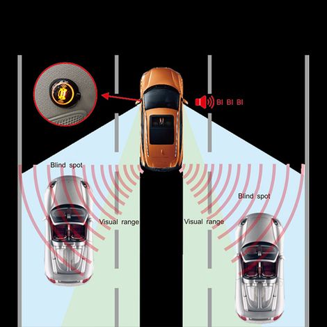 Système électronique automobile de surveillance des angles morts BSD, avertissement d'assistance au changement de voie LCA, sonde radar ultrasonique BSM (XY-BSD500-2)