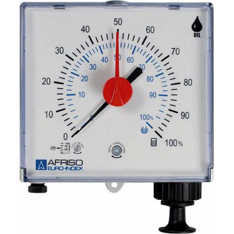 Jauge pneumatique fioul 900-3000mm – Réglable avec échelle double – Indication de niveau jusqu'à 100% – Sécurité anti-surpression – Afriso
