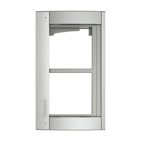 bticino sfera new - chassis et enjoliveur - 2 modules - allmetal