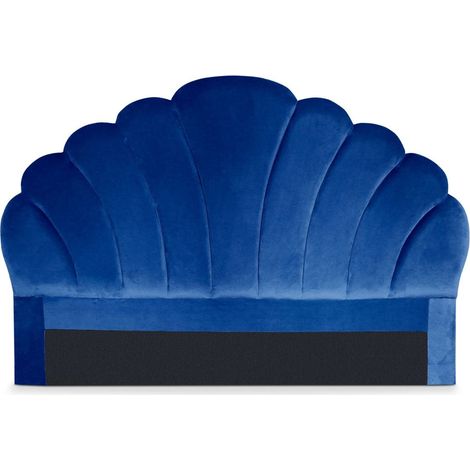 Tête de lit Mermaid 160 cm Velours Bleu (1/5)