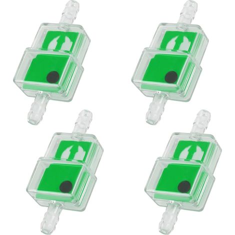 Set of 4 6mm square fuel filters for motorcycles, mopeds, scooters, inline fuel filters for motorcycles, mopeds, engines, red (1/5)