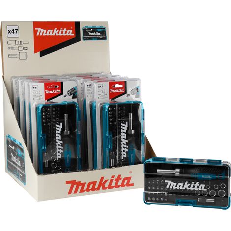 Makita juegos de carraca y puntas 47 piezas en display de 10 unidades B-36170-10